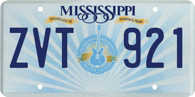 MS license plate ZVT921