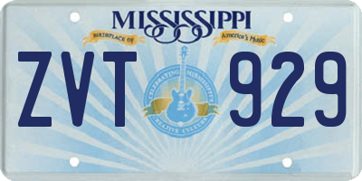 MS license plate ZVT929