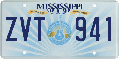 MS license plate ZVT941
