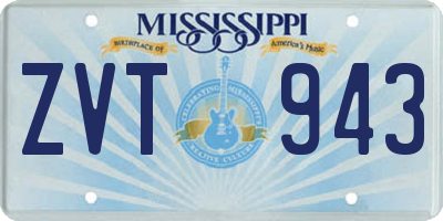 MS license plate ZVT943