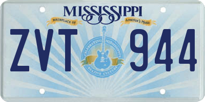 MS license plate ZVT944