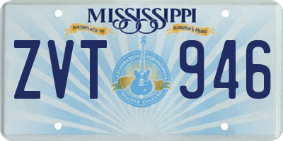 MS license plate ZVT946