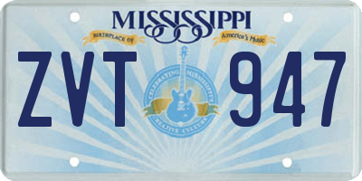 MS license plate ZVT947