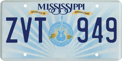 MS license plate ZVT949