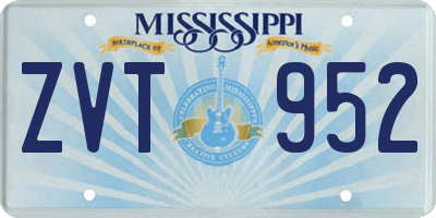 MS license plate ZVT952