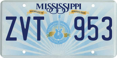 MS license plate ZVT953