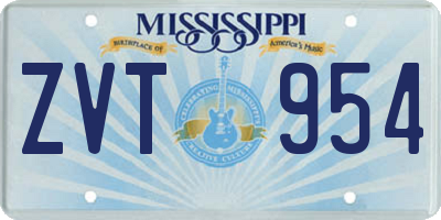 MS license plate ZVT954