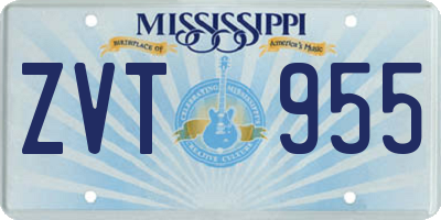 MS license plate ZVT955