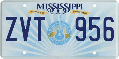 MS license plate ZVT956
