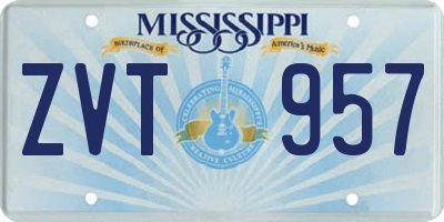 MS license plate ZVT957