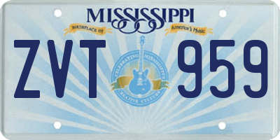MS license plate ZVT959