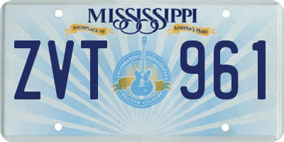 MS license plate ZVT961