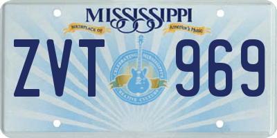 MS license plate ZVT969
