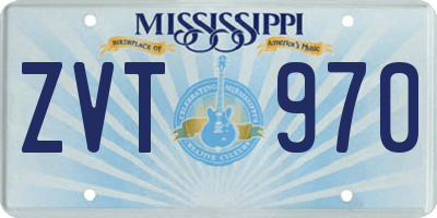 MS license plate ZVT970