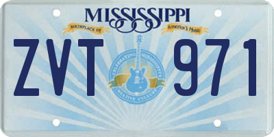 MS license plate ZVT971