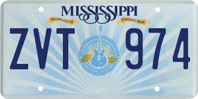MS license plate ZVT974