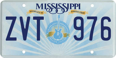 MS license plate ZVT976