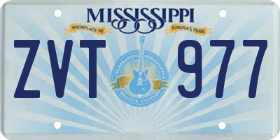 MS license plate ZVT977