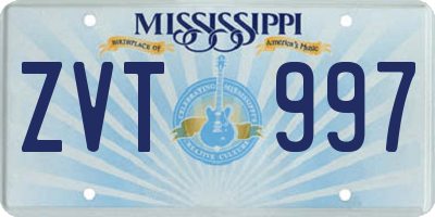 MS license plate ZVT997