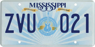 MS license plate ZVU021