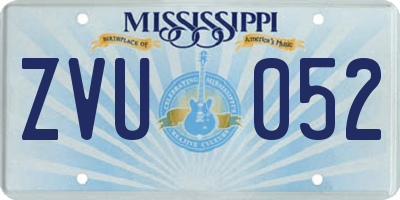 MS license plate ZVU052