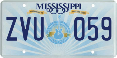MS license plate ZVU059