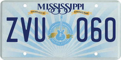 MS license plate ZVU060