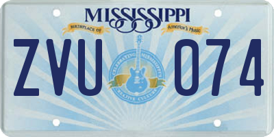 MS license plate ZVU074