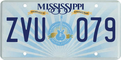 MS license plate ZVU079