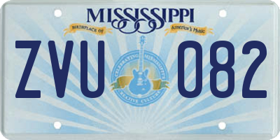 MS license plate ZVU082