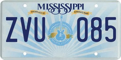 MS license plate ZVU085