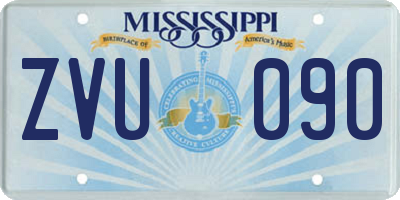 MS license plate ZVU090