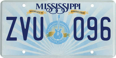 MS license plate ZVU096
