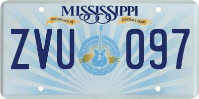 MS license plate ZVU097