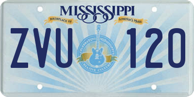 MS license plate ZVU120
