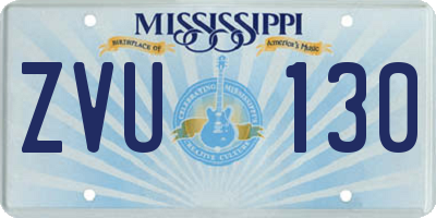 MS license plate ZVU130