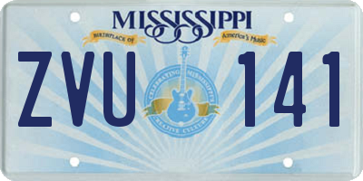 MS license plate ZVU141