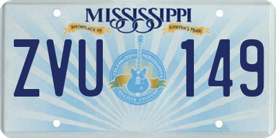 MS license plate ZVU149