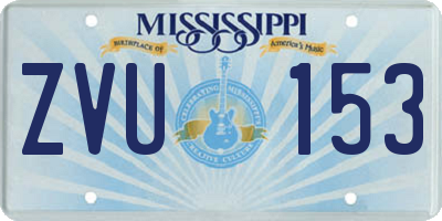 MS license plate ZVU153