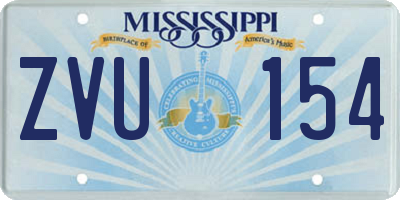 MS license plate ZVU154