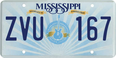 MS license plate ZVU167