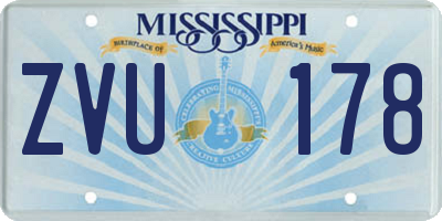 MS license plate ZVU178