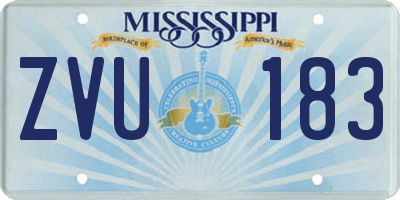 MS license plate ZVU183