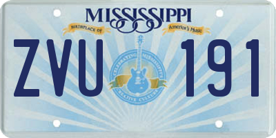 MS license plate ZVU191