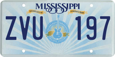 MS license plate ZVU197