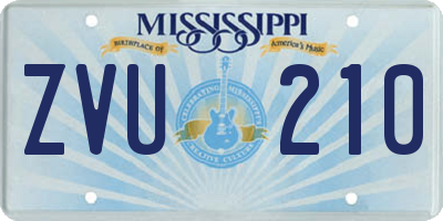 MS license plate ZVU210