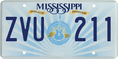 MS license plate ZVU211