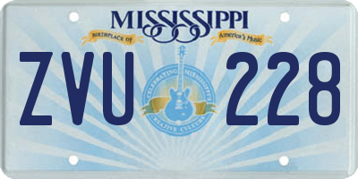 MS license plate ZVU228