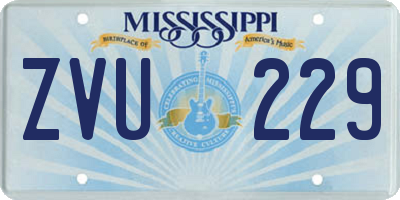 MS license plate ZVU229