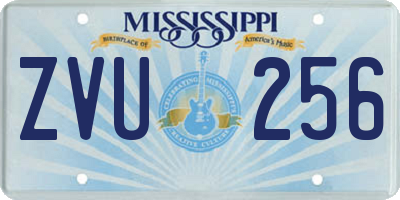 MS license plate ZVU256